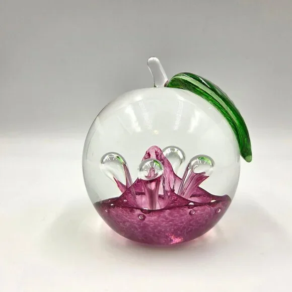 Caithness Glass Windfall Ruby Apple Paperweight Scotland Teacher Nature Decor - Picture 8 of 14